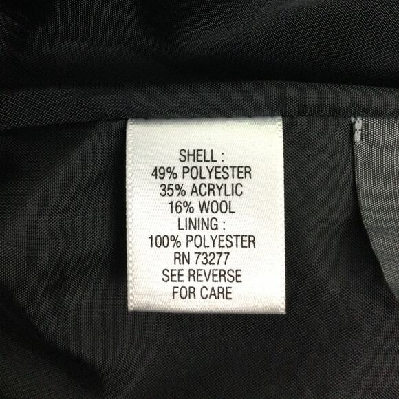 Dana Buchman Embroidered Zebra-like Print Mob Wife Black Lightweight 3/4 Coat M - Picture 8 of 13